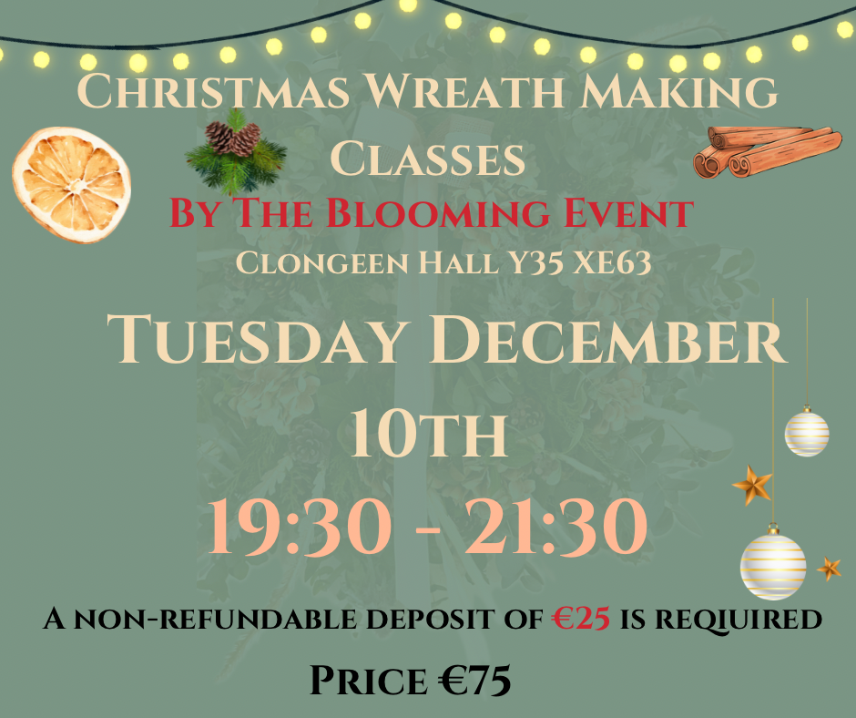 Christmas Wreath Making Classes.